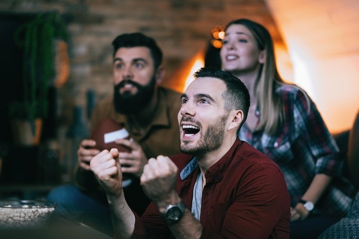 Pengguna menikmati Live Casino bossmahjong melalui smartphone dengan koneksi stabil